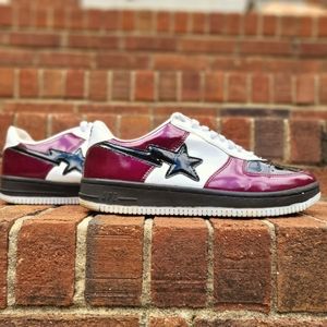 Bape STA Burgundy, White, & Black Mens 11.5